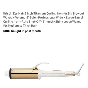 Gold and White Curling Iron